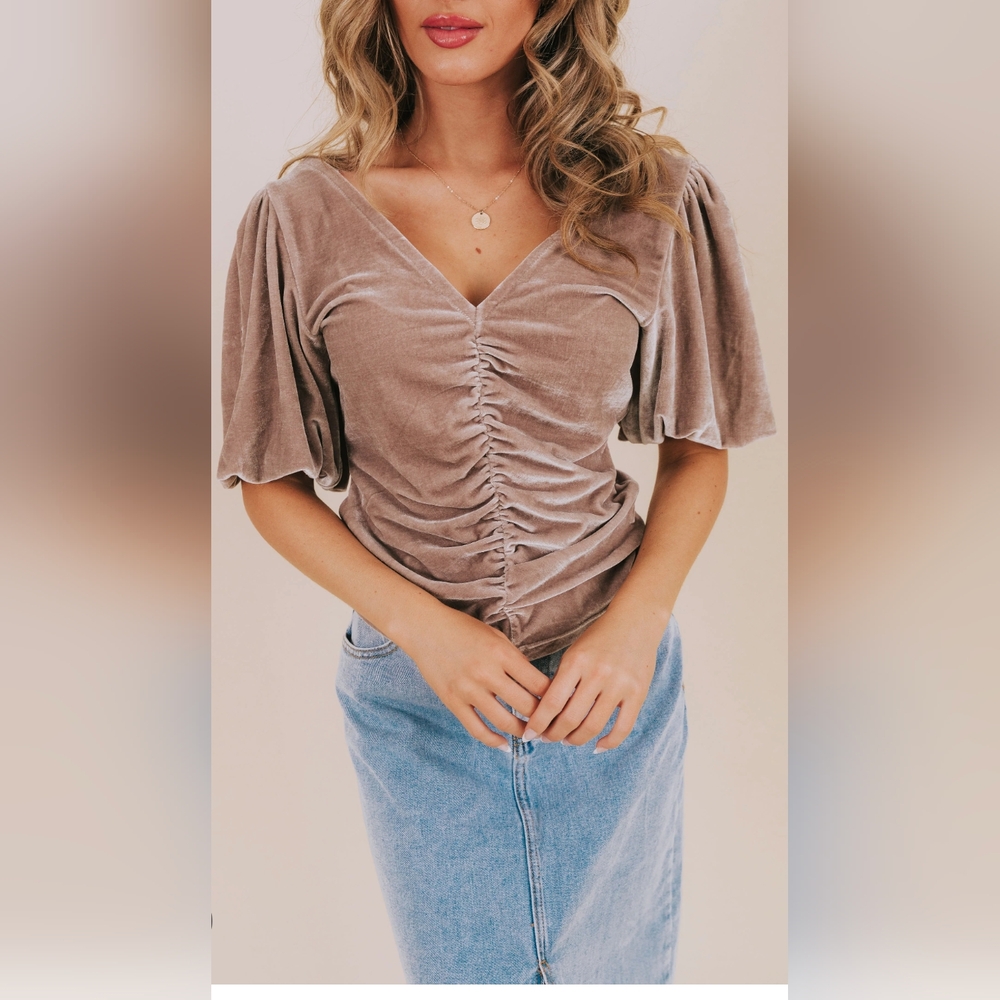 NWT Free People Cupcake Velvet Top
